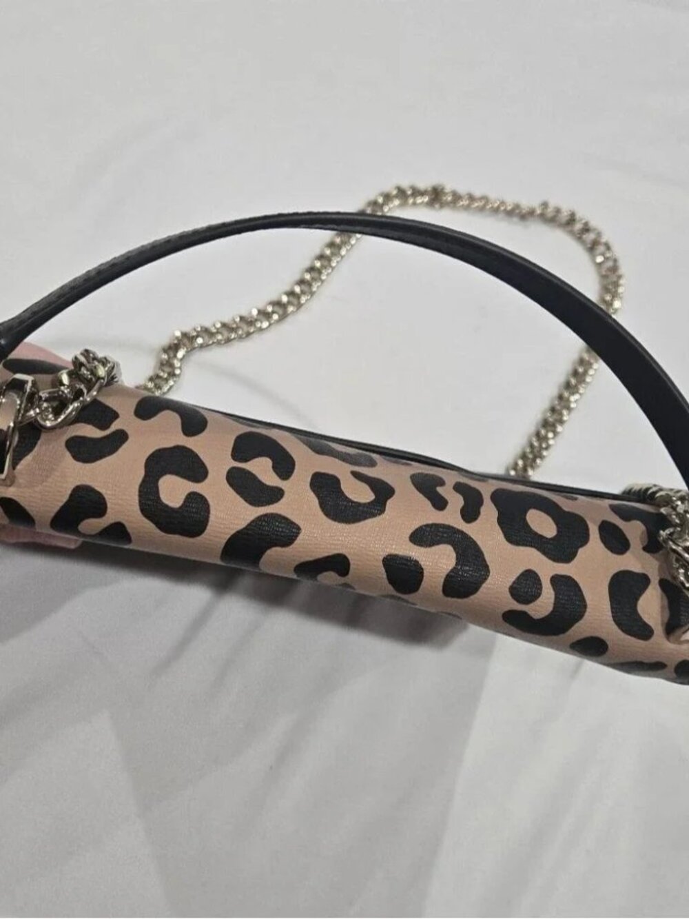 Kate Spade New York Remi Leopard Black Animal Flap Chain Crossbody Bag EUC - Picture 4 of 12